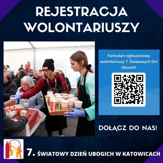 RUSZA Rejestracja Wolontariuszy na 7. Światowy Dzień Ubogich!